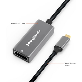 Product image of mBeat ToughLink USB-C to DP adapter - Click for product page of mBeat ToughLink USB-C to DP adapter