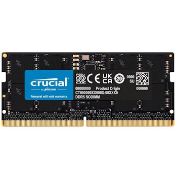 Product image of Crucial 16GB Single (1x16GB) DDR5 SO-DIMM C42 5200MHz - Click for product page of Crucial 16GB Single (1x16GB) DDR5 SO-DIMM C42 5200MHz