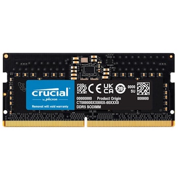 Product image of Crucial 8GB Single (1x8GB) DDR5 SO-DIMM C40 4800MHz - Click for product page of Crucial 8GB Single (1x8GB) DDR5 SO-DIMM C40 4800MHz
