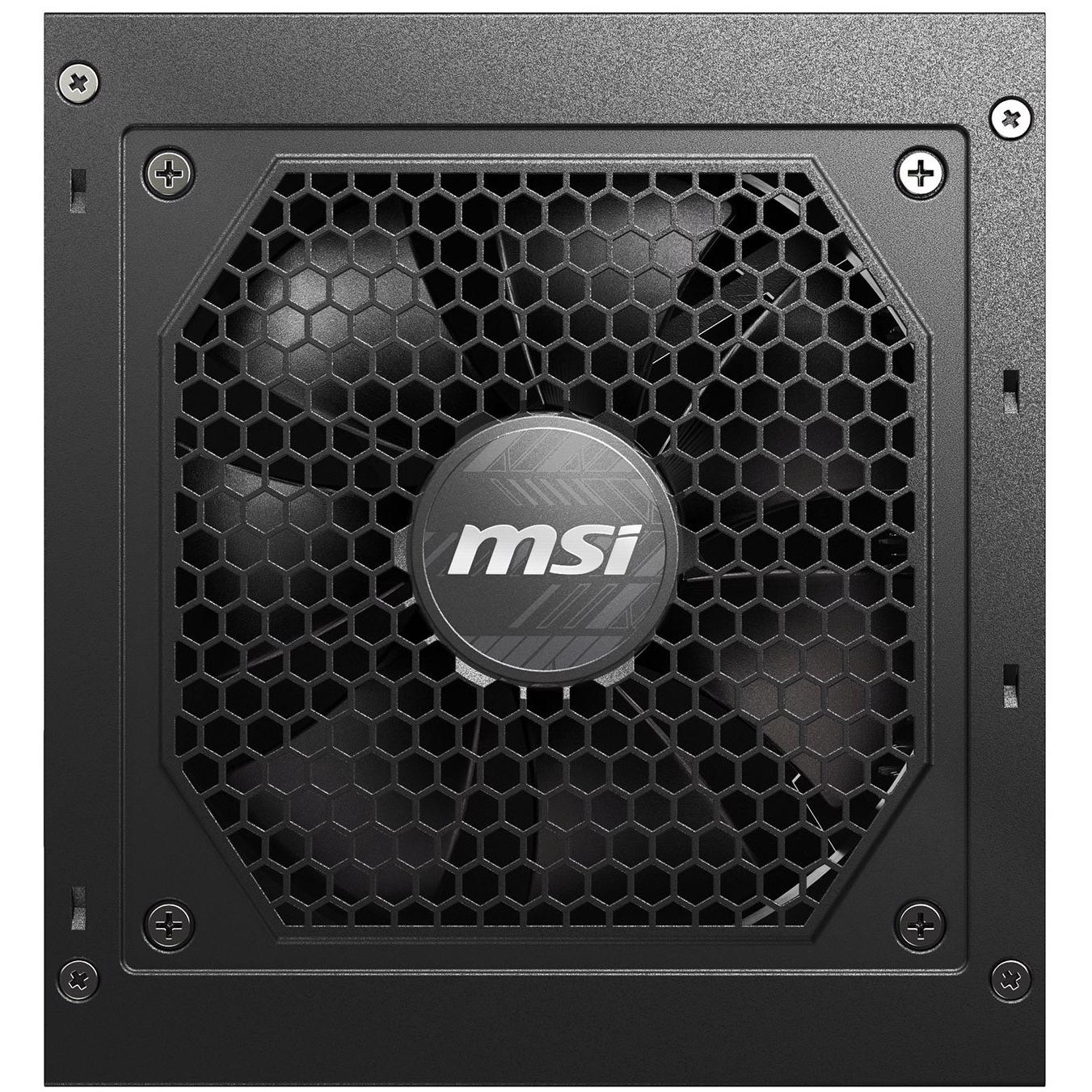 A large main feature product image of MSI MAG A750GL - 750W Gold PCIe 5.0 ATX Modular PSU