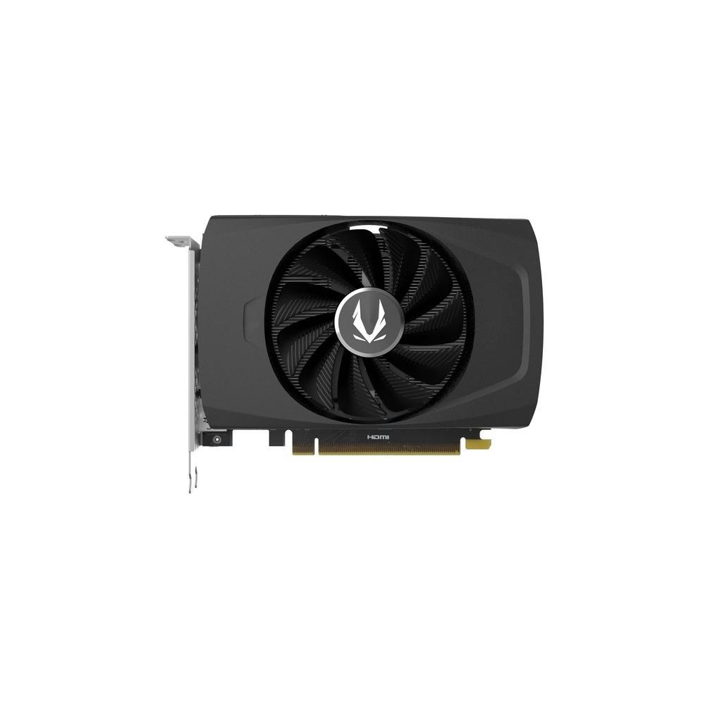 A large main feature product image of ZOTAC GAMING GeForce RTX 4060 SOLO 8GB GDDR6