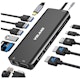 A small tile product image of Volans Aluminium 14-in-1 Triple Display Multifunctional USB-C Hub - With 100W Power Delivery