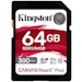 A product image of Kingston Canvas React Plus SD 64GB
