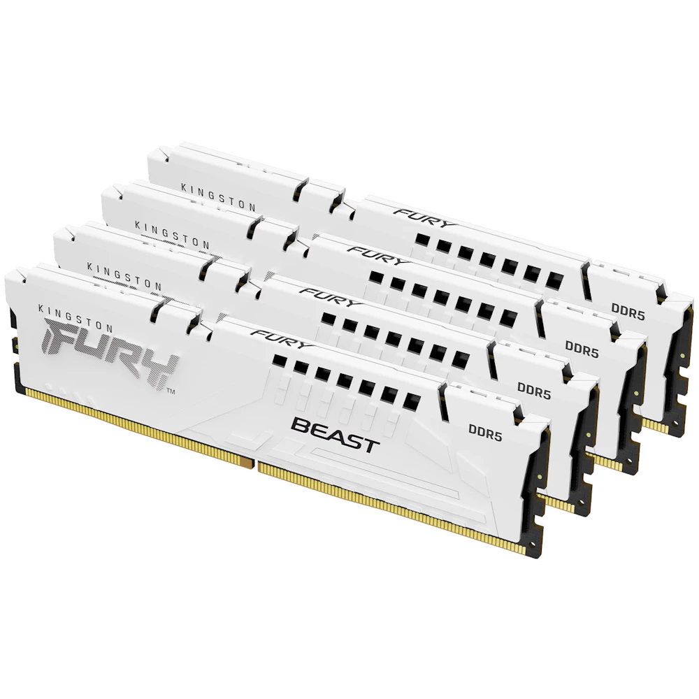Kingston FURY Beast 128GB Kit (4x32GB) DDR5-5600 C40 - White