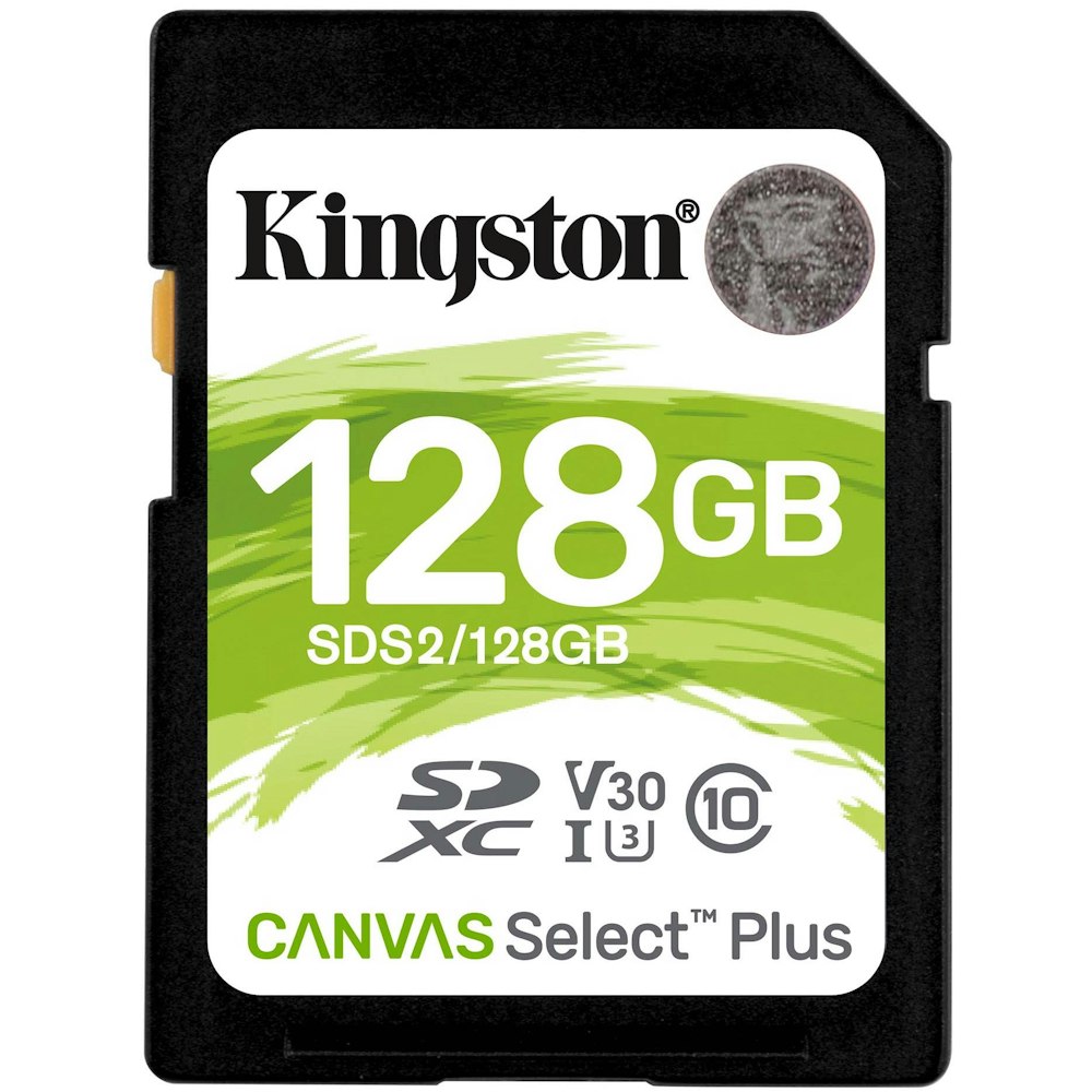 A large main feature product image of Kingston Canvas Select Plus SD UHS-I Card - 128GB 