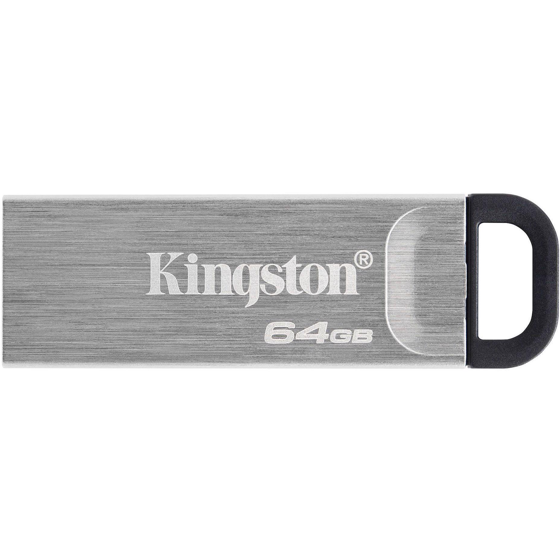 A large main feature product image of Kingston DataTraveler Kyson 64GB USB 3.2 Gen 1 Type-A Flash Drive