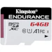 A product image of Kingston High Endurance microSDHC U1 A1 UHS-I microSD Card - 64GB