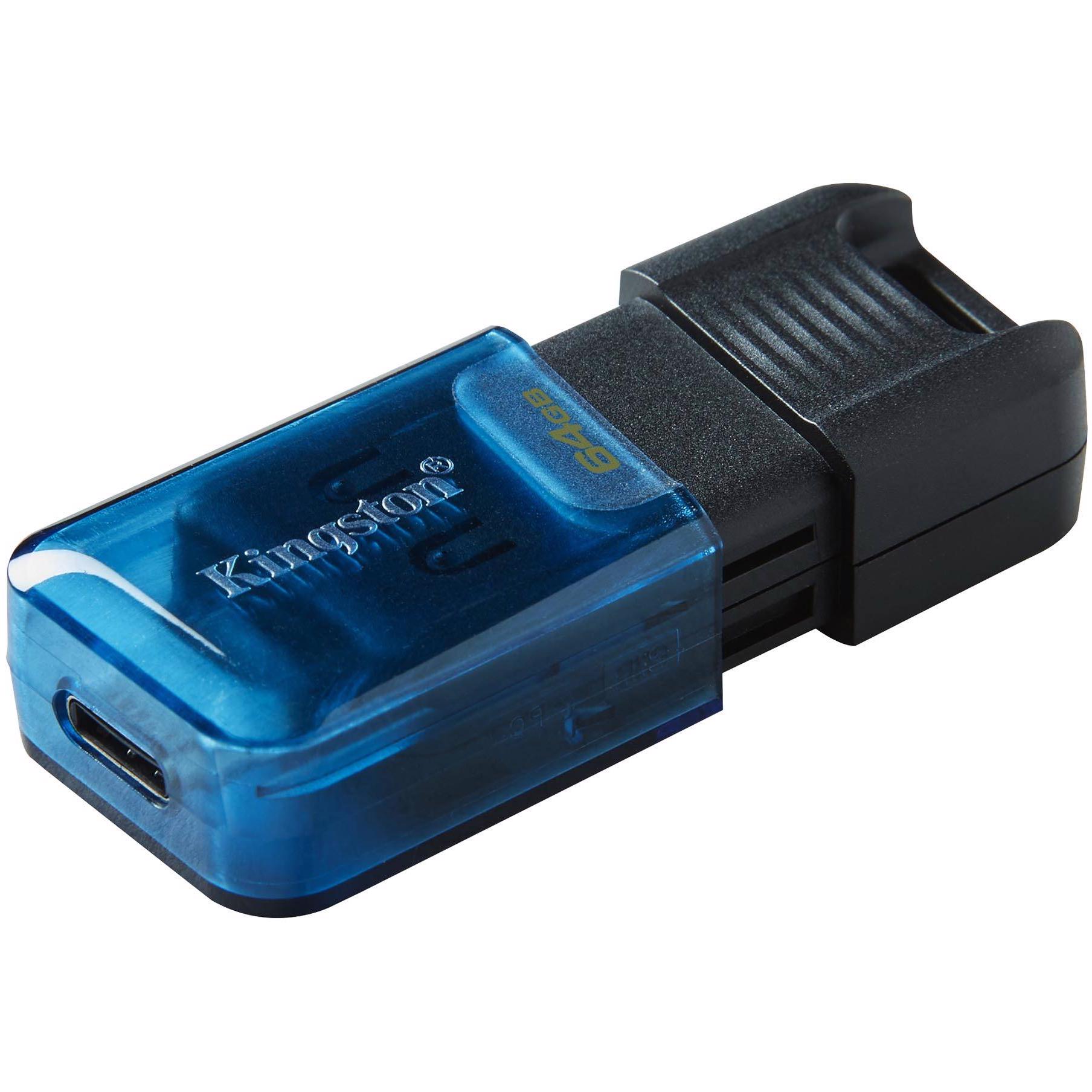A large main feature product image of Kingston DataTraveler 80 M 64GB USB 3.2 Gen 1 Type-C Flash Drive