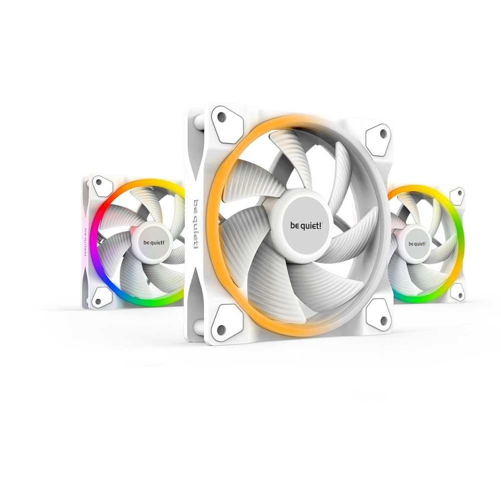 A large main feature product image of be quiet! Light Wings 120mm PWM Fan Triple Pack - White