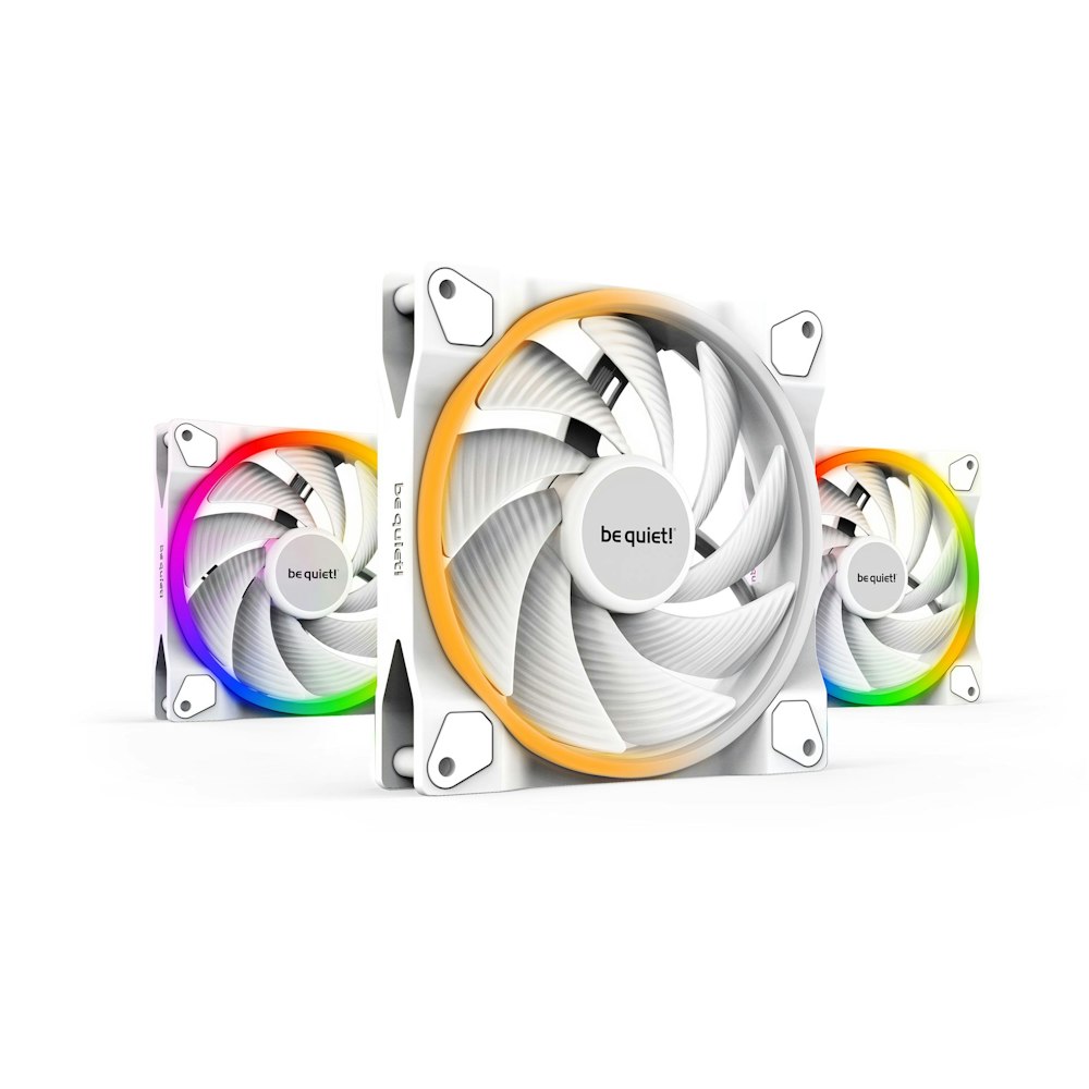 A large main feature product image of be quiet! Light Wings High-Speed 140mm PWM Fan Triple Pack - White