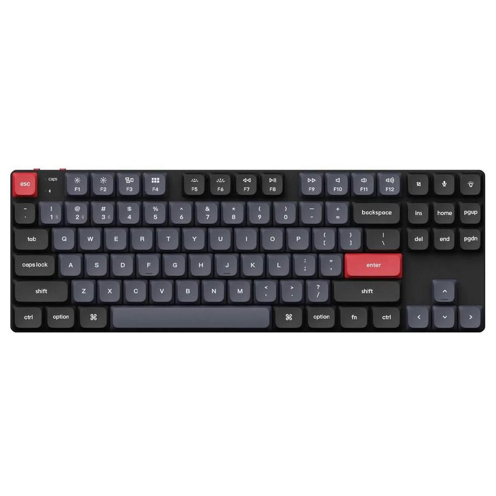 A large main feature product image of Keychron K1 Pro QMK/VIA Low Profile Hot-Swappable Wireless 80% TKL Mechanical Keyboard - Gateron Red Switch
