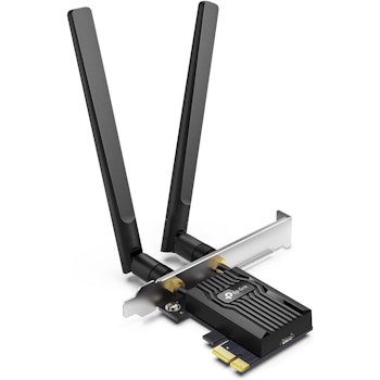 Product image of TP-Link Archer TX55E - AX3000 Wi-Fi 6 Bluetooth 5.2 PCIe Adapter - Click for product page of TP-Link Archer TX55E - AX3000 Wi-Fi 6 Bluetooth 5.2 PCIe Adapter