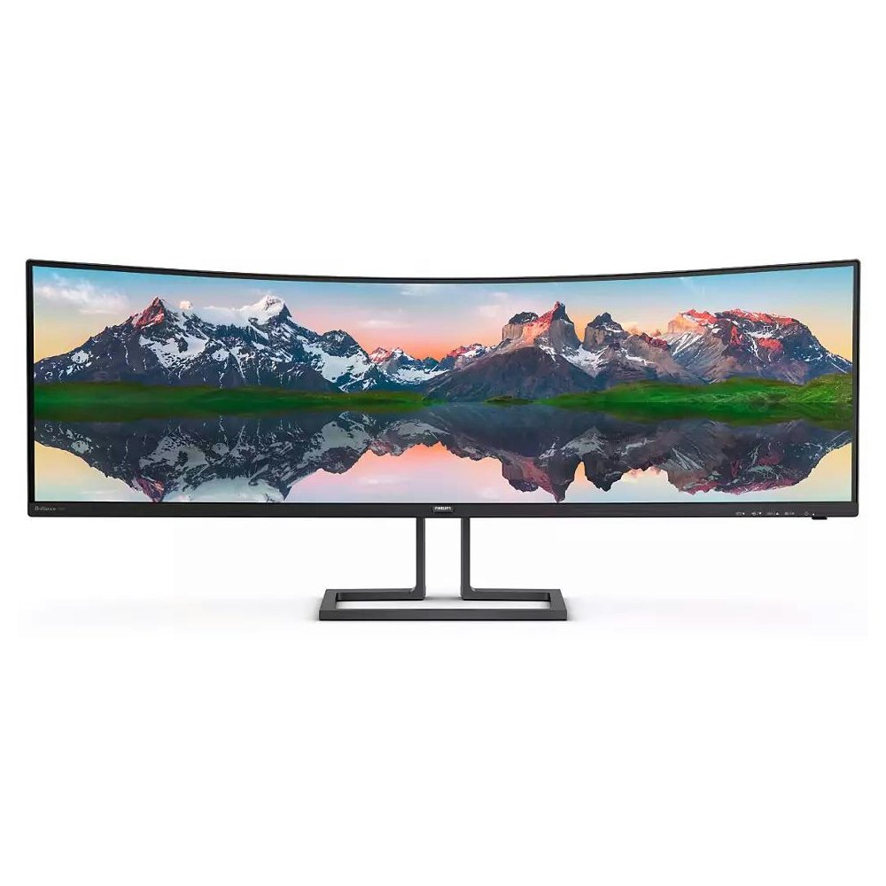 A large main feature product image of Philips 498P9Z 49" Curved DQHD Ultrawide 165Hz VA Monitor
