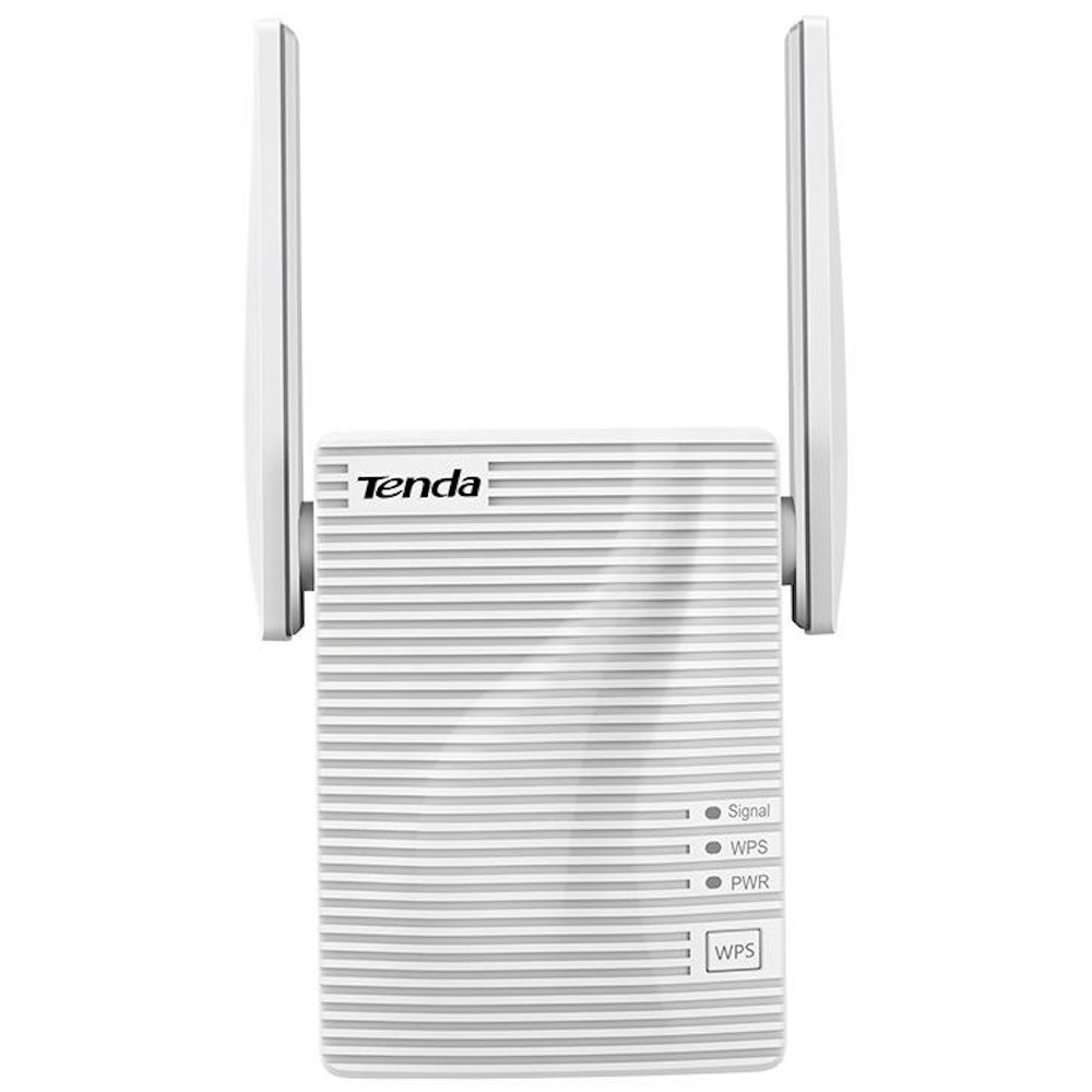 A large main feature product image of Tenda A18 v3.0 AC1200 Dual Band Wi-Fi Range Extender