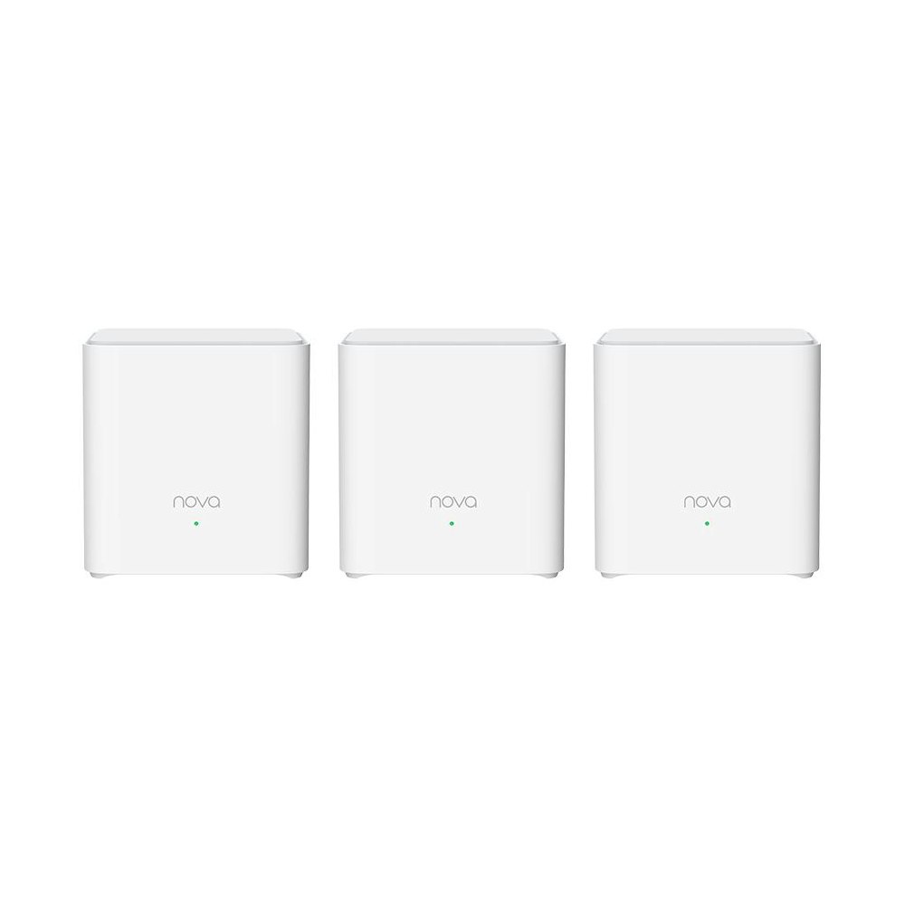 A large main feature product image of Tenda Nova MX3 AX1500 Whole Home Mesh Wi-Fi 6 System - 3-Pack