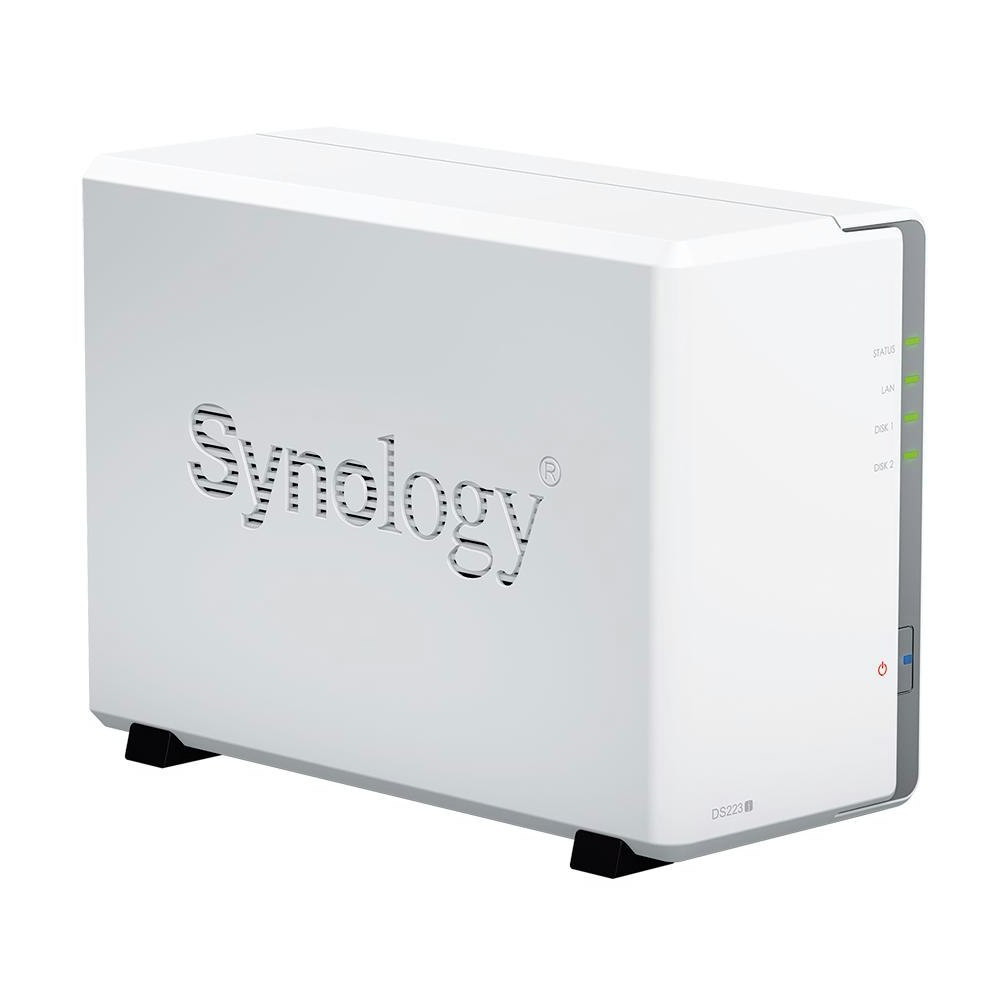 A large main feature product image of Synology DiskStation DS223j Quad Core 1.7GHz 2-Bay NAS Enclosure