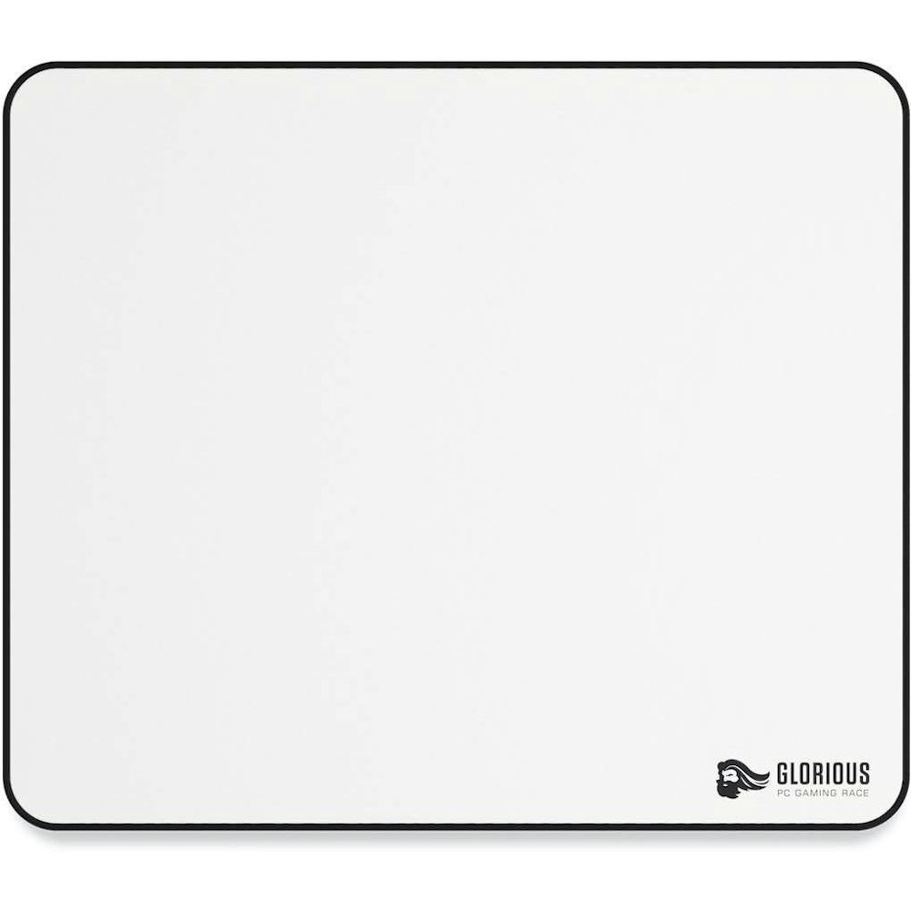 A large main feature product image of Glorious Large 11x13in Cloth Gaming Mousemat - White