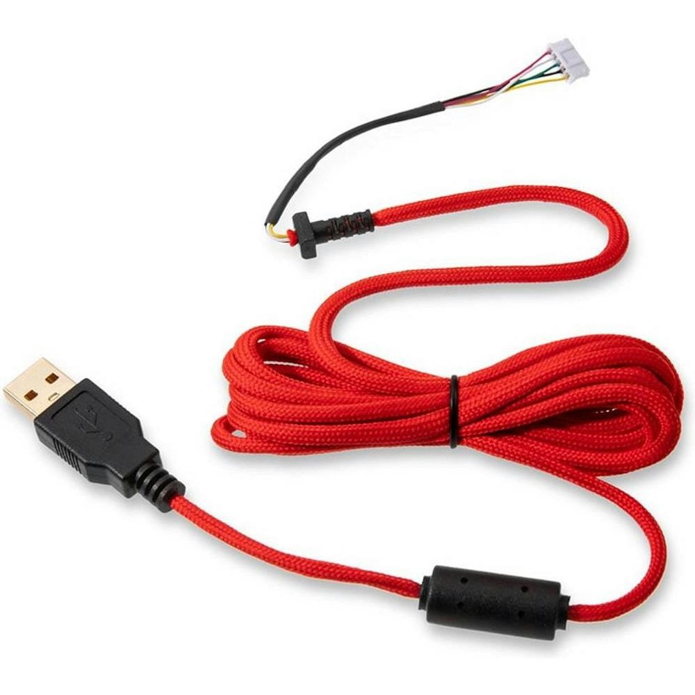 A large main feature product image of Glorious Model O/O Minus Ascended V2 Mouse Cable - Crimson Red