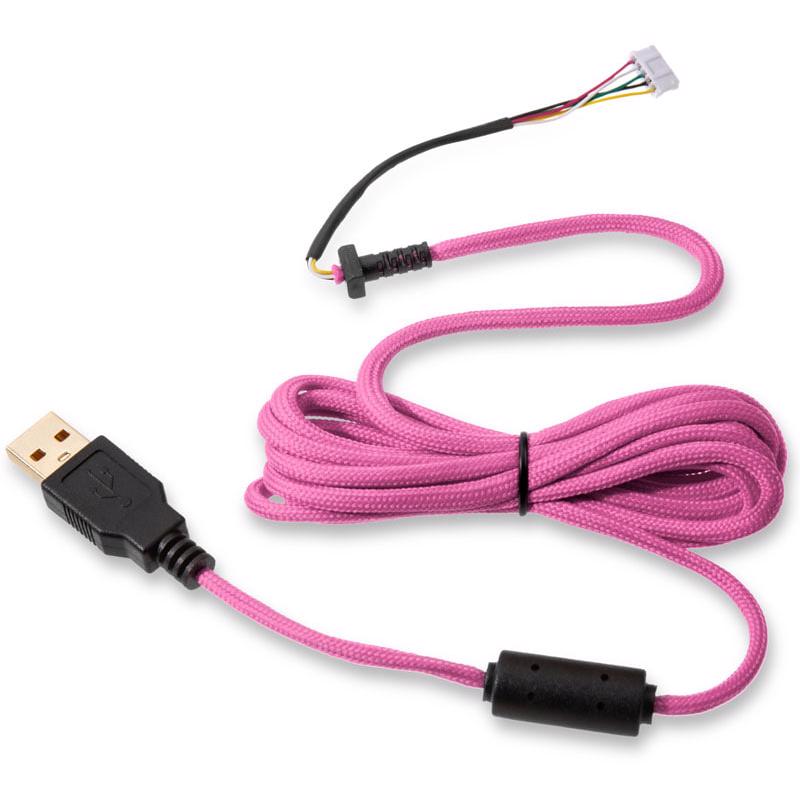A large main feature product image of Glorious Model O/O Minus Ascended V2 Mouse Cable - Majin Pink