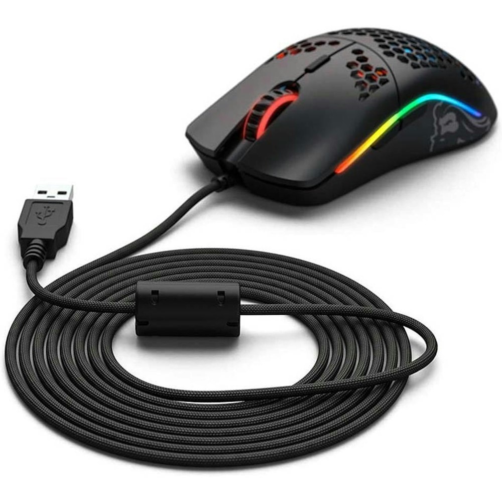 A large main feature product image of Glorious Model O/O Minus Ascended V2 Mouse Cable - Original Black