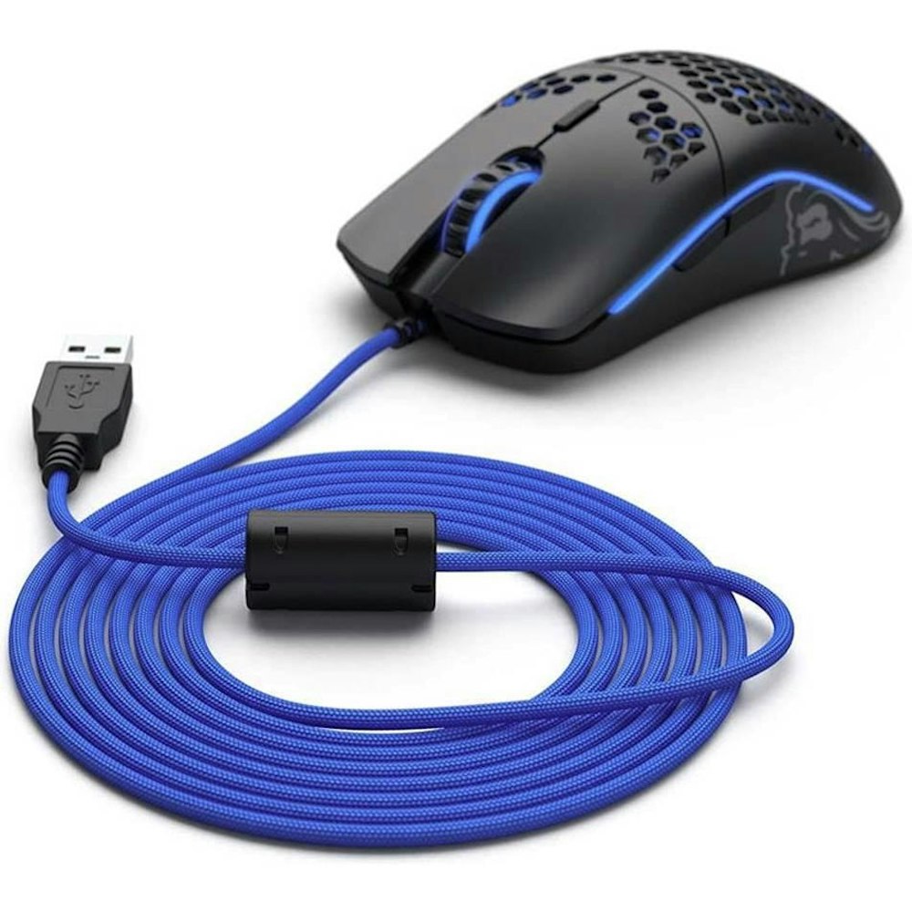 A large main feature product image of Glorious Model O/O Minus Ascended V2 Mouse Cable - Cobalt Blue