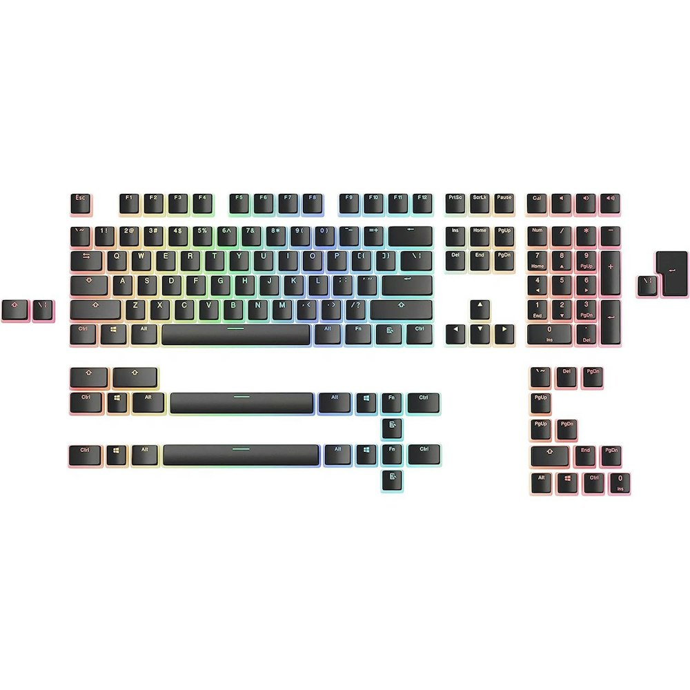 A large main feature product image of Glorious Aura V2 PBT Pudding Keycaps - Black