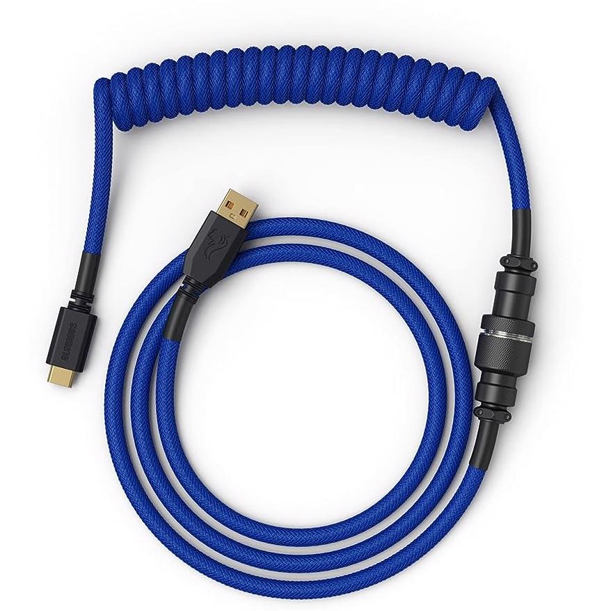 Glorious Coiled USBC Keyboard Cable Cobalt Blue PLE Computers