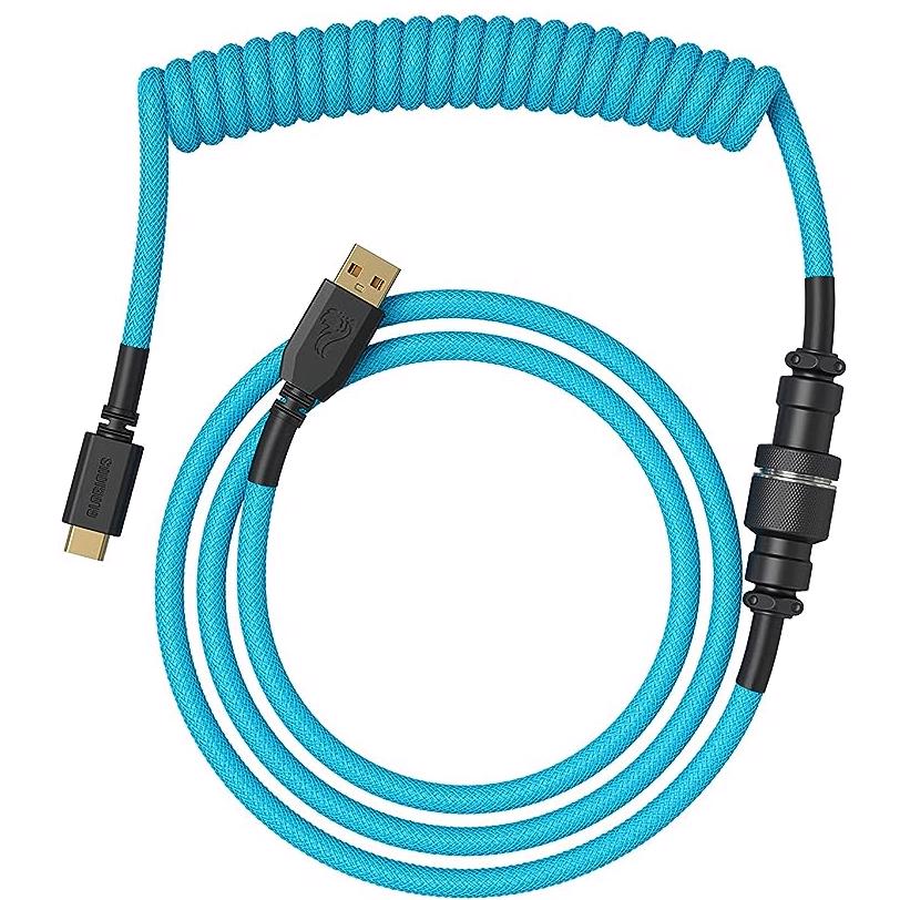 Glorious Coiled USB TypeC Keyboard Cable Electric Blue PLE Computers