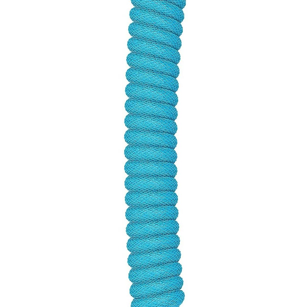 A large main feature product image of Glorious Coiled USB-C Keyboard Cable - Electric Blue