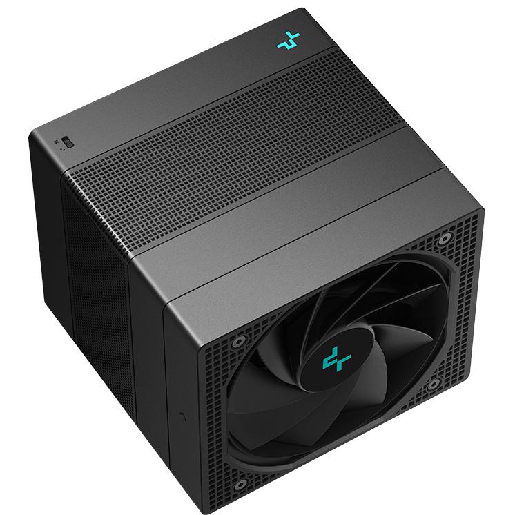 A large main feature product image of DeepCool Assassin IV Performance Dual-Tower CPU Cooler (Black)