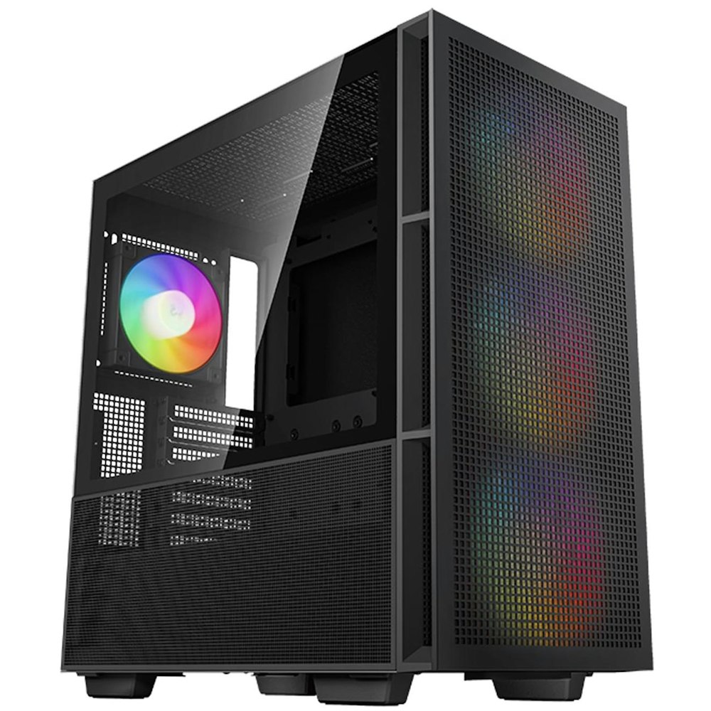 A large main feature product image of DeepCool CH560 Tempered Glass Mid Tower Case (Black)
