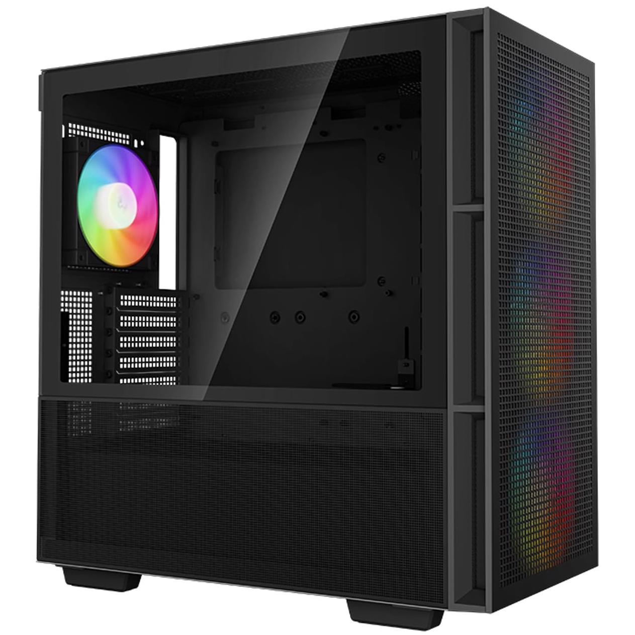 A large main feature product image of DeepCool CH560 Tempered Glass Mid Tower Case (Black)