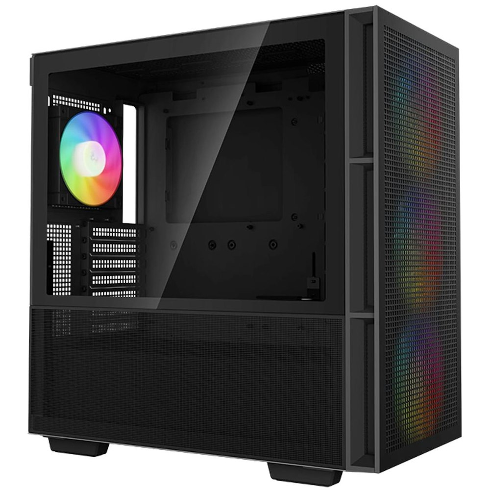 A large main feature product image of DeepCool CH560 Tempered Glass Mid Tower Case (Black)