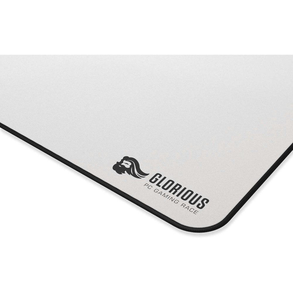 A large main feature product image of Glorious XL Extended 14x24in Cloth Gaming Mousemat - White