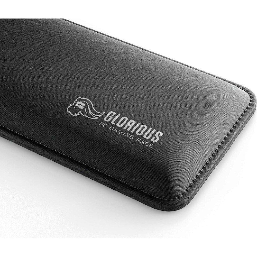 A large main feature product image of Glorious Compact Slim Keyboard Wrist Rest - Black