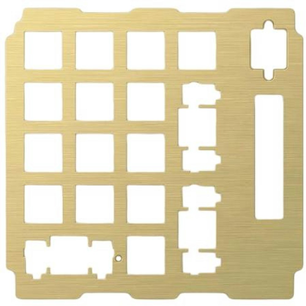 A large main feature product image of Glorious GMMK Numpad Mechanical Switch Plate - Brass