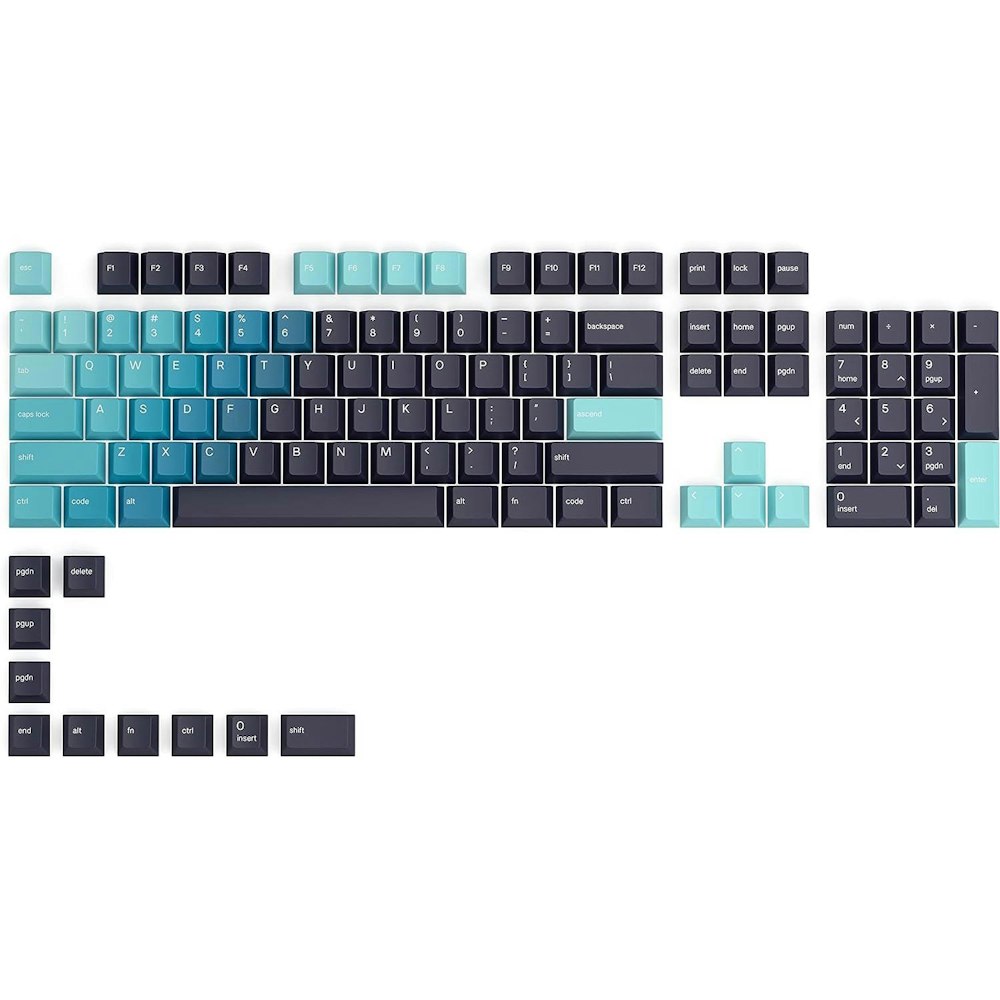 A large main feature product image of Glorious GPBT Celestial Gradient Keycap Set ANSI - Ice