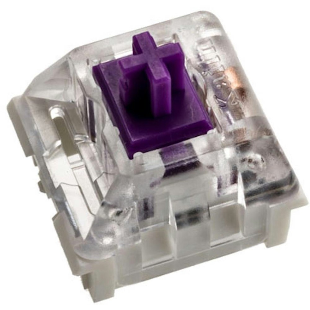 A large main feature product image of Glorious Kailh Pro Purple Switch Set (50g Tactile) 120pcs