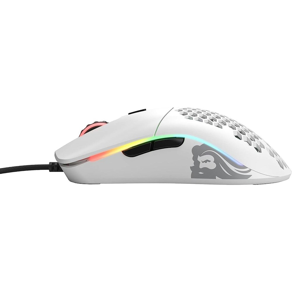 A large main feature product image of Glorious Model O Minus Wired Gaming Mouse - Matte White