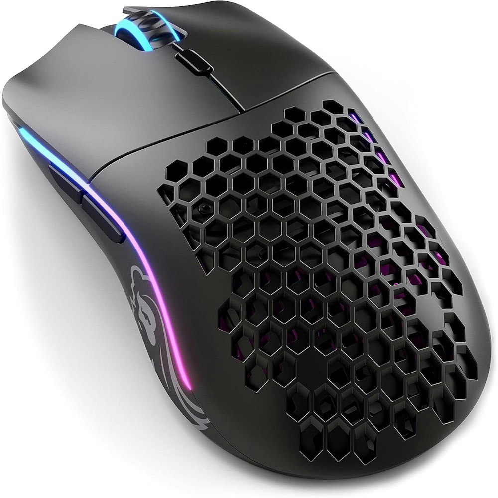 A large main feature product image of Glorious Model O Ambidextrous Wireless Gaming Mouse - Matte Black