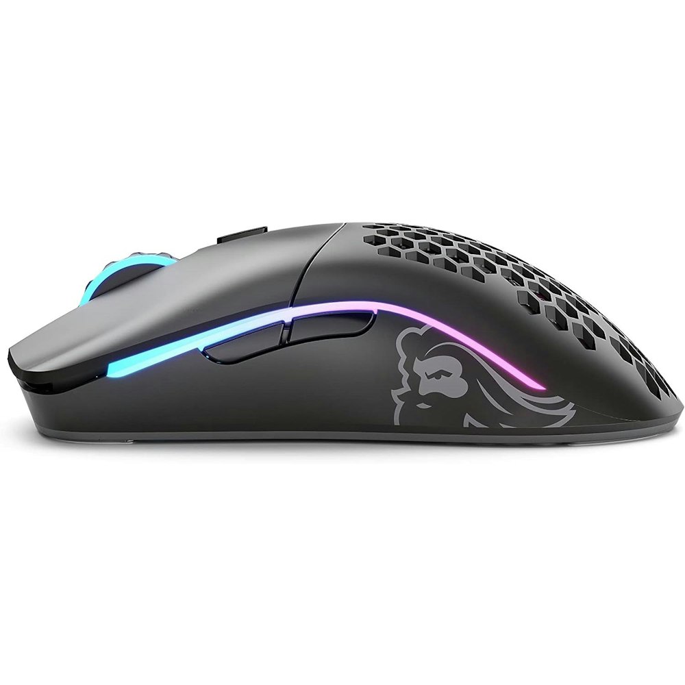 A large main feature product image of Glorious Model O Minus Ambidextrous Wireless Gaming Mouse - Matte Black