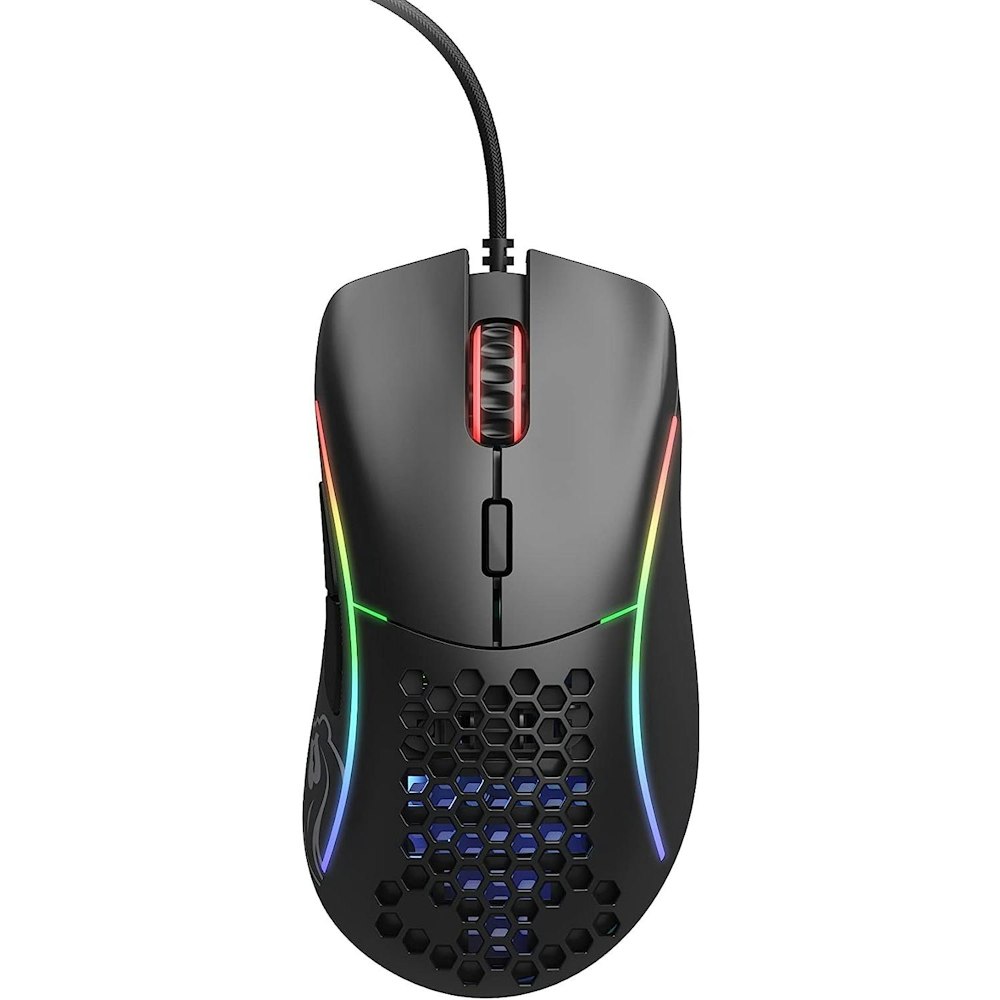 A large main feature product image of Glorious Model D Wired Gaming Mouse - Matte Black