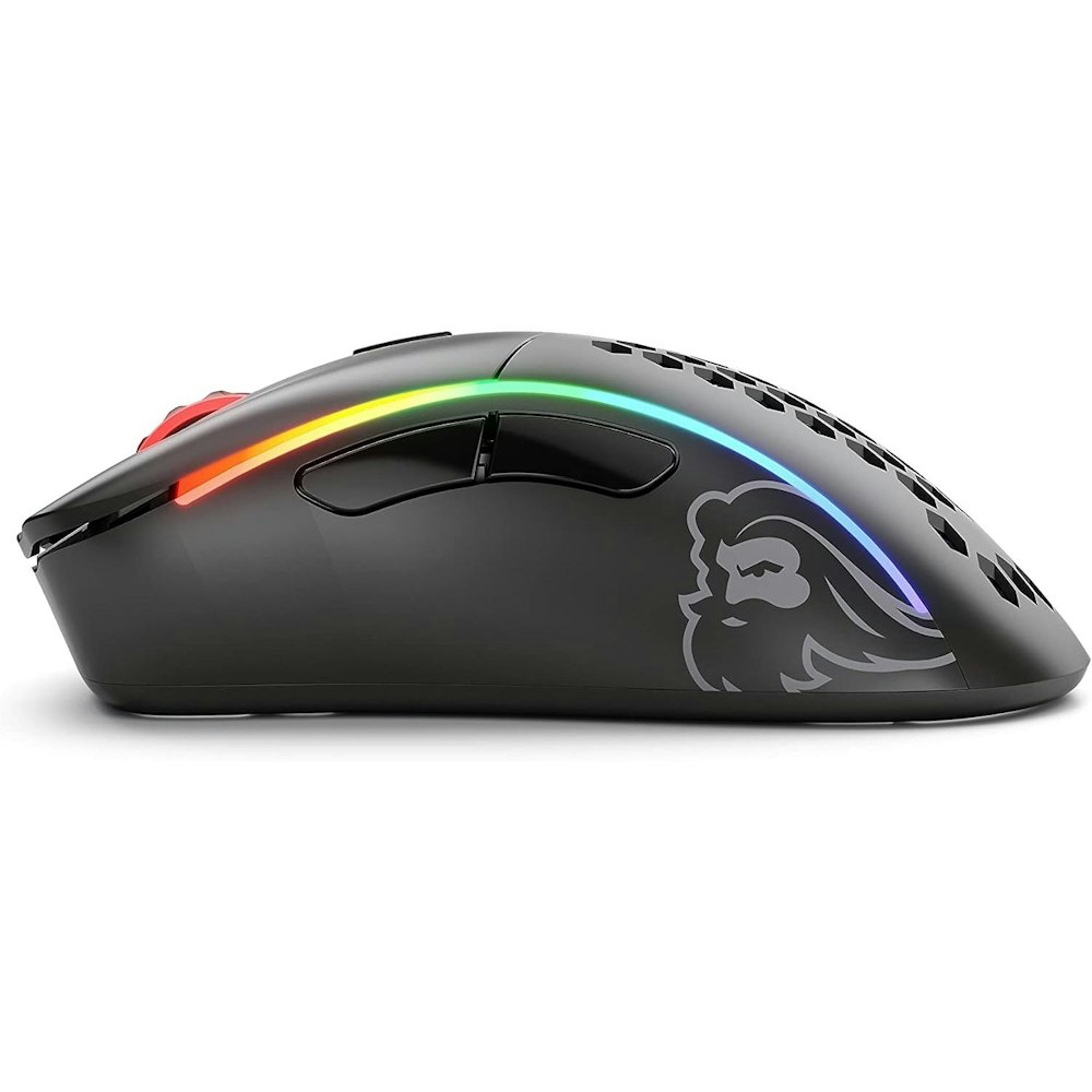 A large main feature product image of Glorious Model D Minus Ergonomic Wireless Gaming Mouse - Matte Black