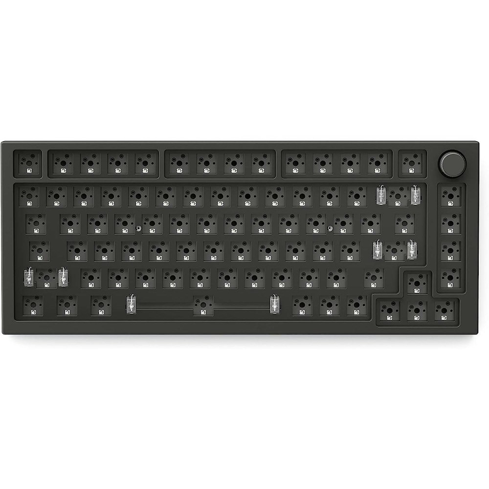 A large main feature product image of Glorious GMMK Pro 75% Mechanical Keyboard - Black Slate (Barebones)