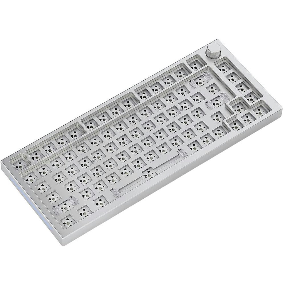 A large main feature product image of Glorious GMMK Pro 75% Mechanical Keyboard - White Ice (Barebones)