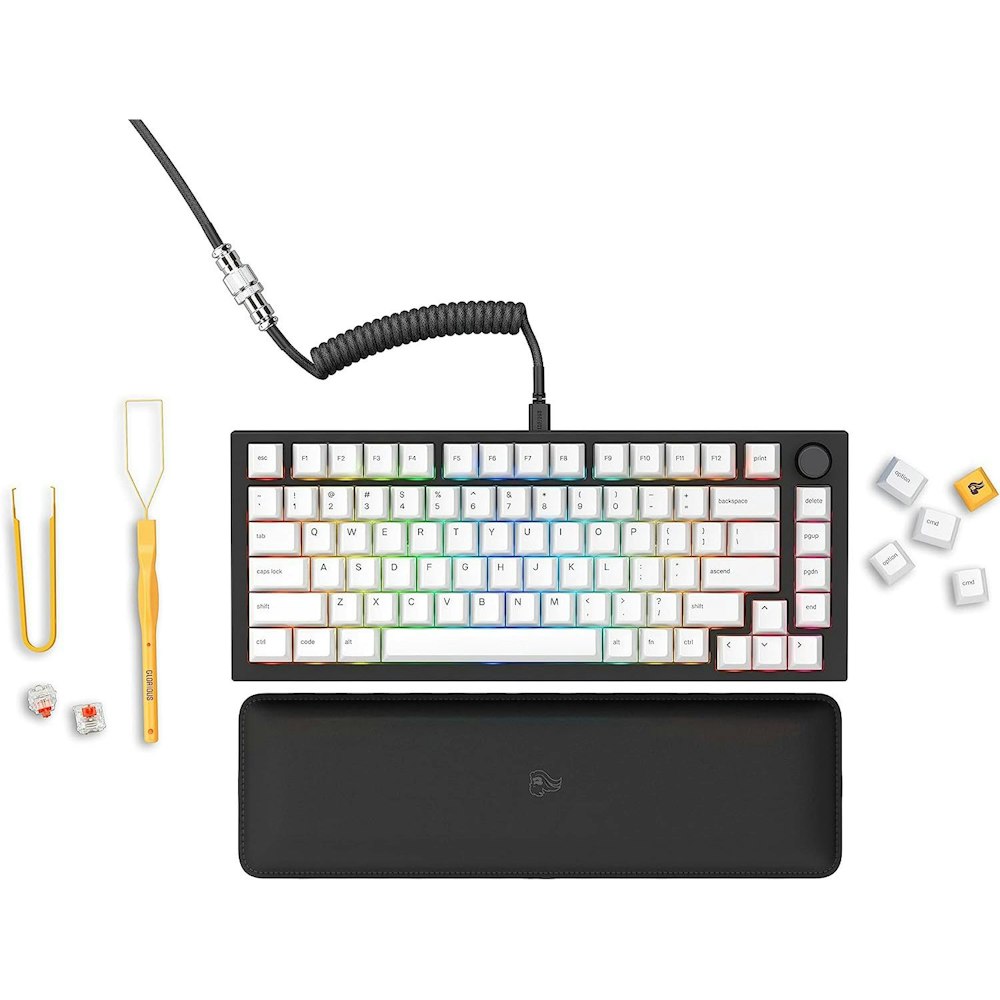 A large main feature product image of Glorious GMMK Pro 75% Mechanical Keyboard - Black Slate (Prebuilt)