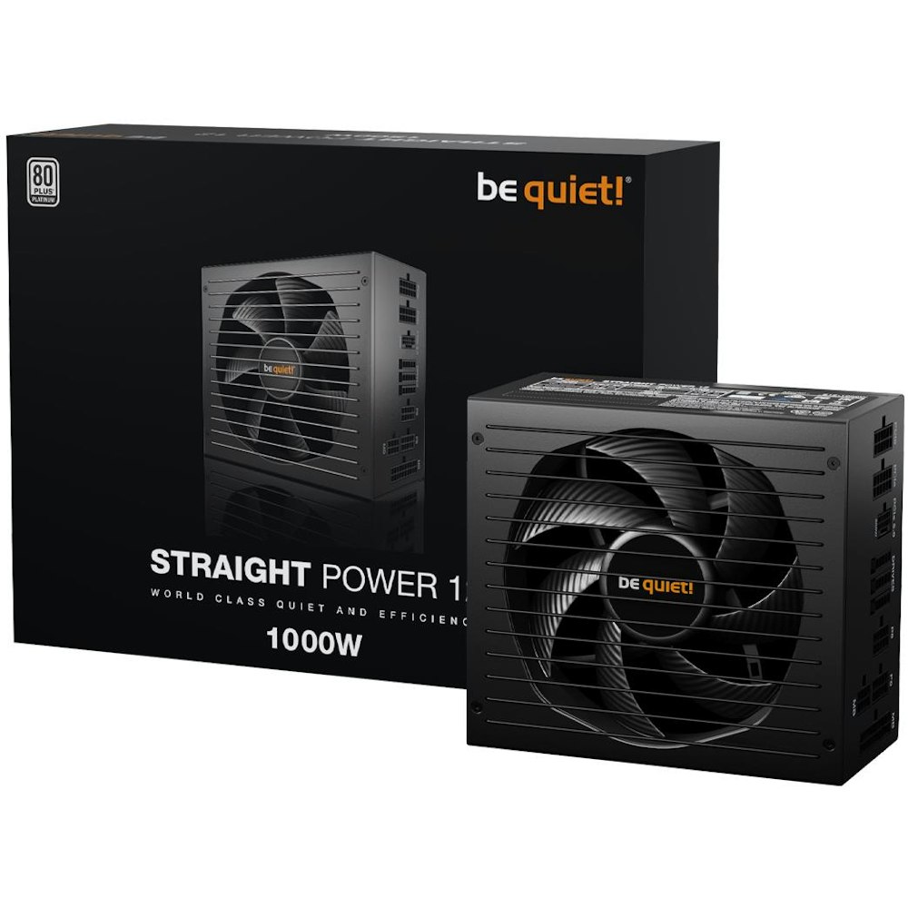 A large main feature product image of be quiet! Straight Power 12 1000W Platinum PCIe 5.0 Modular PSU