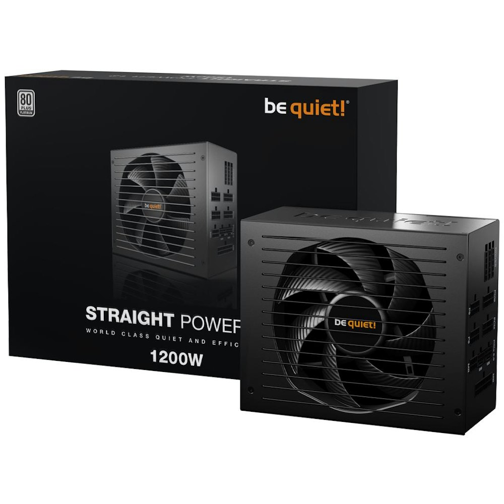 A large main feature product image of be quiet! Straight Power 12 1200W Platinum PCIe 5.0 Modular PSU