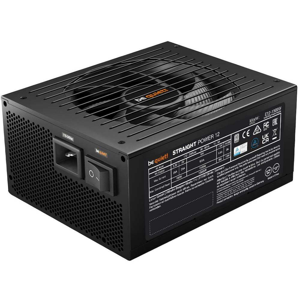 A large main feature product image of be quiet! Straight Power 12 1500W Platinum PCIe 5.0 Modular PSU
