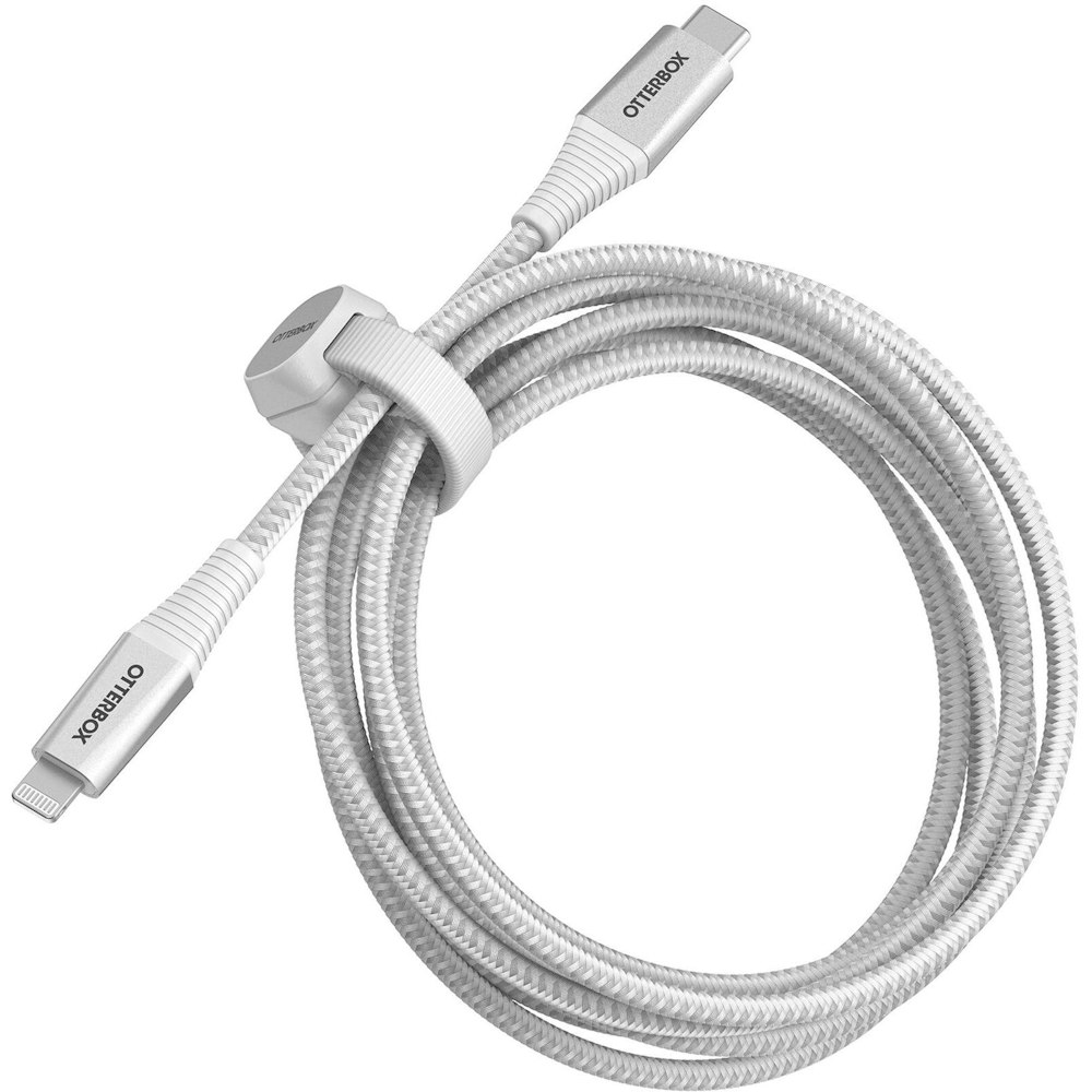 A large main feature product image of OtterBox Lightning to USB-C Fast Charge Premium Pro Cable (2M) - White